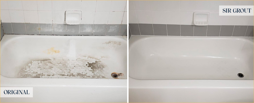 Shower Stall Before and After a Service from Our Tile and Grout Cleaners in Birmingham