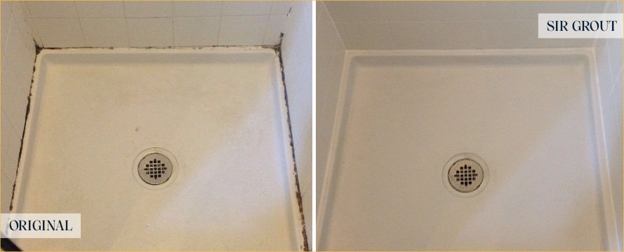 Shower Before and After Our Superb Caulking Services in Beverly Hills, MI