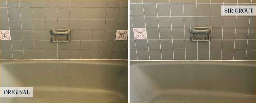 Shower Before and After a Superb Grout Sealing in Birmingham, MI